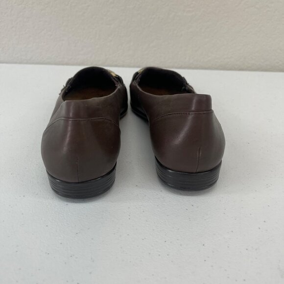 Trotters Anastasia Brown Leather Slip On Loafers Flats Shoes T1750-200 Womens 6 - Picture 4 of 8